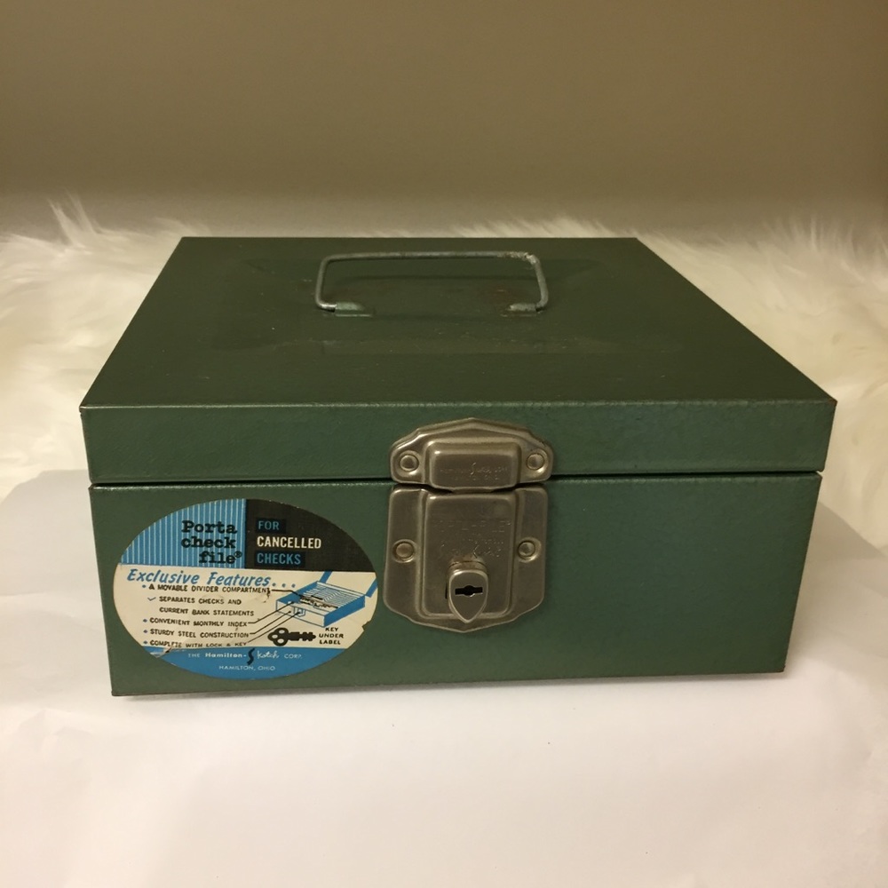 Vintage Cancelled Check Box.